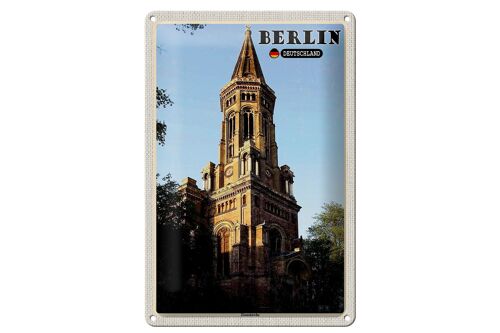 Blechschild Städte Berlin Deutschland Zionskirche 20x30cm