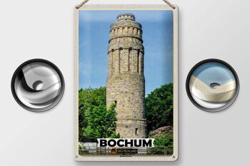 Plaque en tôle villes Bochum Bismarkturm architecture 20x30cm 2