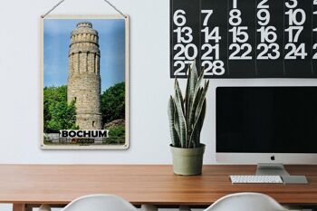 Plaque en tôle villes Bochum Bismarkturm architecture 20x30cm 3