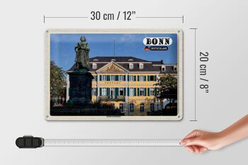 Plaque en étain villes Bonn Beethoven monument architecture 30x20cm 4