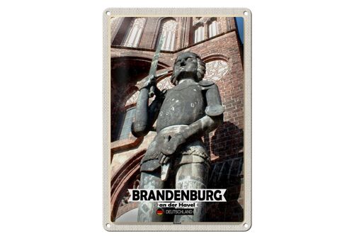 Blechschild Städte Brandenburg an der Havel Roland 20x30cm