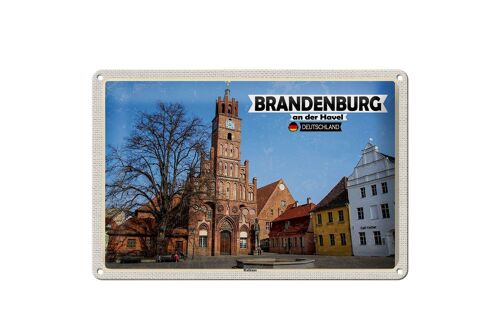 Blechschild Städte Brandenburg an der Havel Rathaus 30x20cm