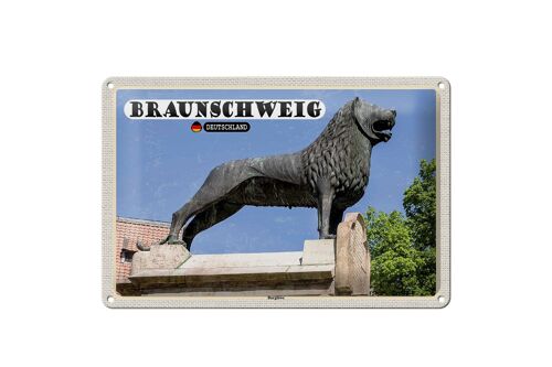 Blechschild Städte Braunschweig Burglöwe Architektur 30x20cm