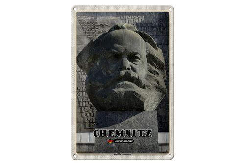 Blechschild Städte Chemnitz Karl-Marx-Monument 20x30cm