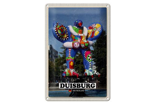 Blechschild Städte Duisburg Lebensretter-Brunnen 20x30cm