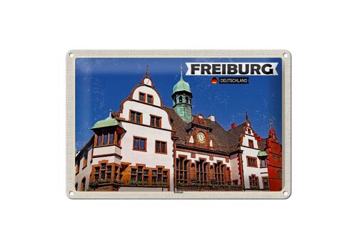 Blechschild Städte Freiburg Rathaus Architektur 30x20cm