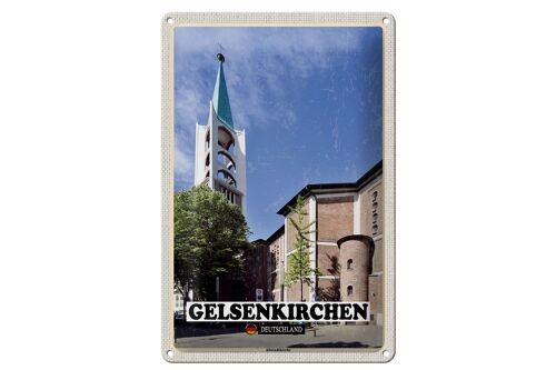 Blechschild Städte Gelsenkirchen Alstadtkirche 20x30cm