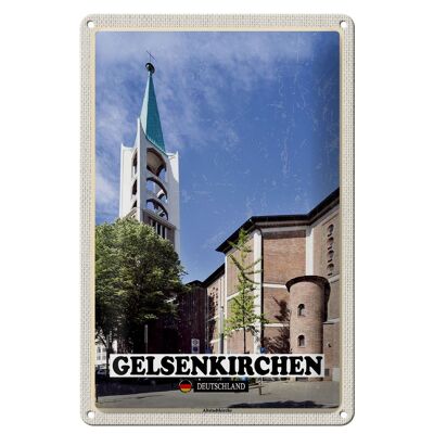Blechschild Städte Gelsenkirchen Alstadtkirche 20x30cm