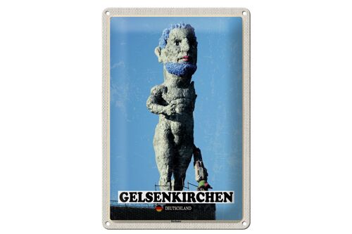 Blechschild Städte Gelsenkirchen Herkules Skulptur 20x30cm