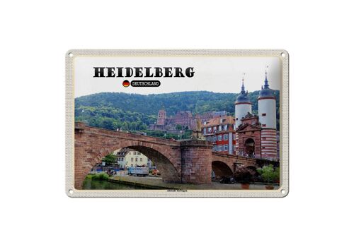 Blechschild Städte Heidelberg Altstadt Torbogen 30x20cm