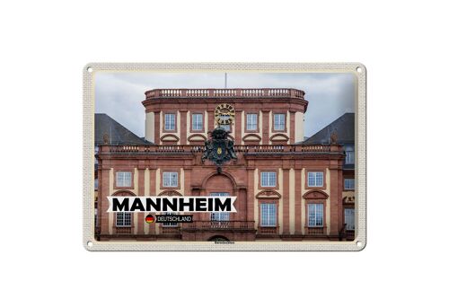 Blechschild Städte Mannheim Deutschland Barockschloss 30x20cm