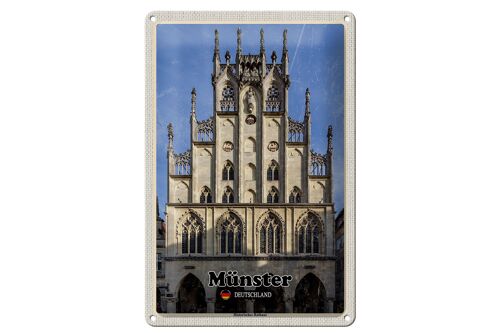 Blechschild Städte Münster Historichesrathaus 20x30cm