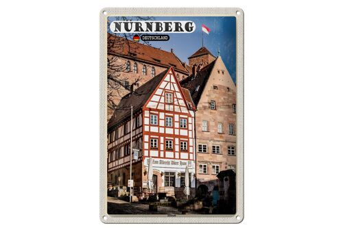 Blechschild Städte Nürnberg Deutschland Altstadt 20x30cm