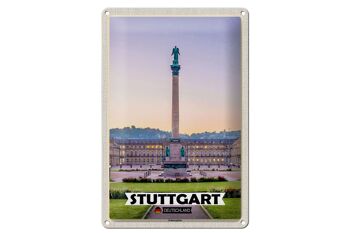 Plaque en tôle villes Stuttgart Allemagne Schlossplatz 20x30cm 1