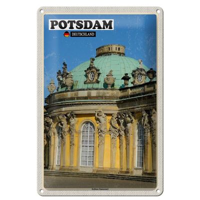 Cartel de chapa ciudades Potsdam Palacio Sanssouci 20x30cm