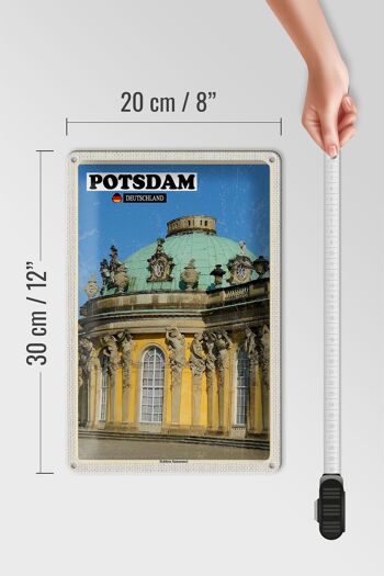 Plaque en tôle villes Potsdam Palais de Sanssouci 20x30cm 4