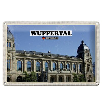 Blechschild Städte Wuppertal Deutschland Stadthalle 30x20cm