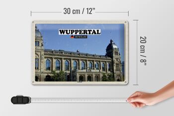 Panneau en étain villes Wuppertal Allemagne mairie 30x20cm 4