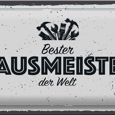 Blechschild Spruch 30x20cm Bester Hausmeister der Welt