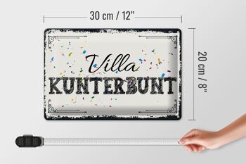 Plaque en tôle disant 30x20cm Villa Kunterbunt 4