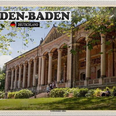 Cartel de chapa ciudades Baden-Baden Lichtentaler-Allee 30x20cm