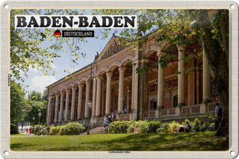 Plaque en tôle Villes Baden-Baden Lichtentaler-Allee 30x20cm 1