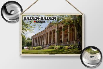 Plaque en tôle Villes Baden-Baden Lichtentaler-Allee 30x20cm 2