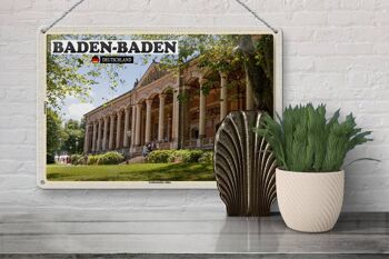 Plaque en tôle Villes Baden-Baden Lichtentaler-Allee 30x20cm 3
