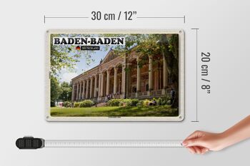 Plaque en tôle Villes Baden-Baden Lichtentaler-Allee 30x20cm 4