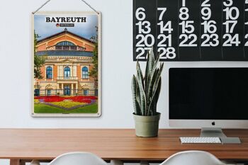Plaque en tôle Villes Amberg Bayreuth Manoir 20x30cm 3