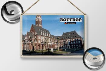 Plaque en tôle Villes Bottrop Mairie Architecture 30x20cm 2