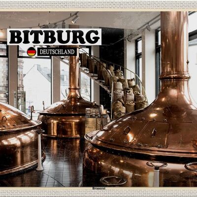 Blechschild Städte Bitburg Brauerei Traditionel 30x20cm