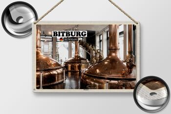 Plaque en tôle Villes Bitburg Brasserie Traditionnelle 30x20cm 2