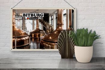 Plaque en tôle Villes Bitburg Brasserie Traditionnelle 30x20cm 3