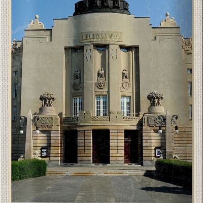 Plaque en tôle villes Cottbus State Theatre architecture 20x30cm