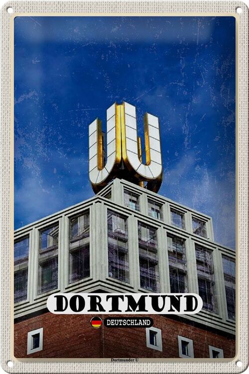 Blechschild Städte Dortmund Dortmunder U 20x30cm