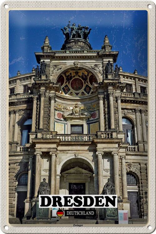 Blechschild Städte Dresden Zwinger Architektur 20x30cmSchild