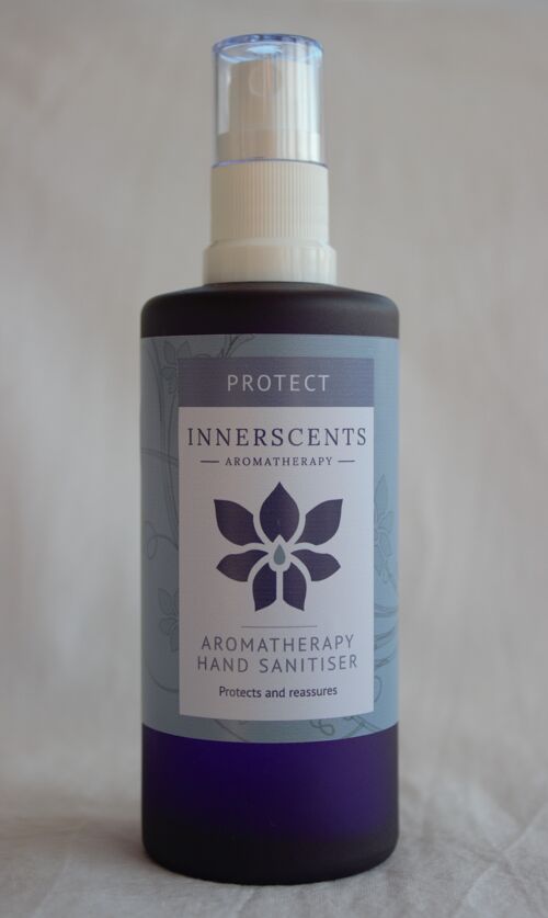 Protect Natural Aromatherapy Hand Sanitiser in Beautiful Glass Bottle 100ml