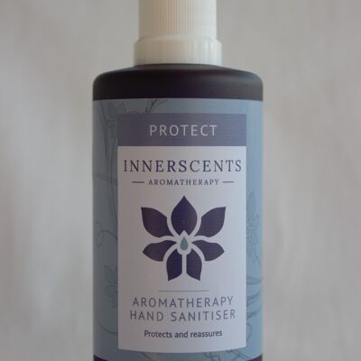 Protect igienizzante per le mani con aromaterapia naturale in una bellissima bottiglia di vetro da 100 ml