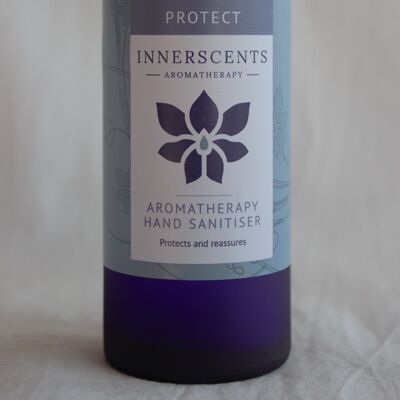 Protect Natural Aromatherapy Désinfectant pour les mains dans une belle bouteille en verre 100 ml
