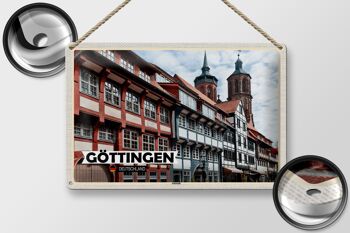 Plaque en étain villes Göttingen, architecture de la vieille ville 30x20cm 2