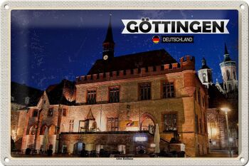 Plaque en tôle villes Göttingen ancien hôtel de ville 30x20cm 1