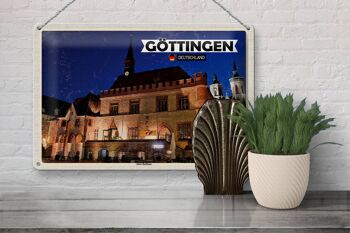 Plaque en tôle villes Göttingen ancien hôtel de ville 30x20cm 3