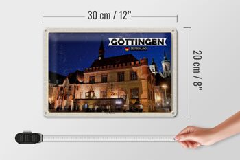 Plaque en tôle villes Göttingen ancien hôtel de ville 30x20cm 4