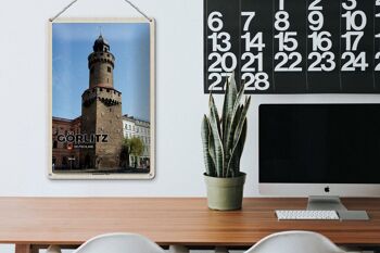 Plaque en tôle villes Görlitz Reichenbacher Tower 20x30cm 3