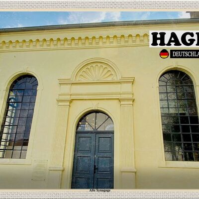 Blechschild Städte Hage Alte Synagoge Architektur 30x20cm