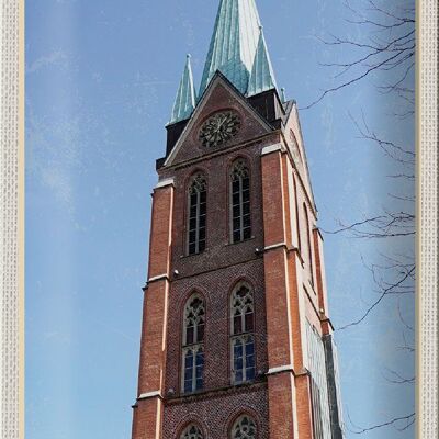 Cartel de chapa ciudades Herne Bonifatius Iglesia arquitectura 20x30cm