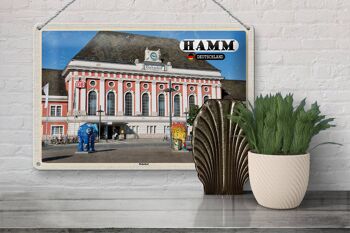 Plaque en tôle villes sculptures de la gare de Hamm 30x20cm 3