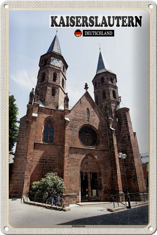 Blechschild Städte Kaiserslautern Stiftskirche 20x30cm