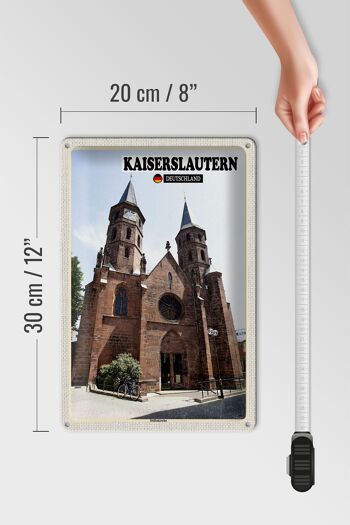 Plaque en tôle Villes Collégiale de Kaiserslautern 20x30cm 4